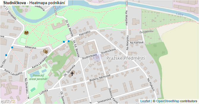 Studničkova - mapa podnikání
