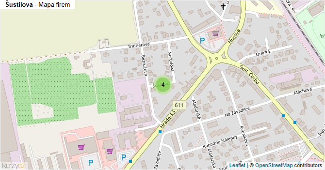Šustilova - mapa firem