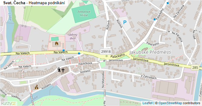 Svat. Čecha - mapa podnikání