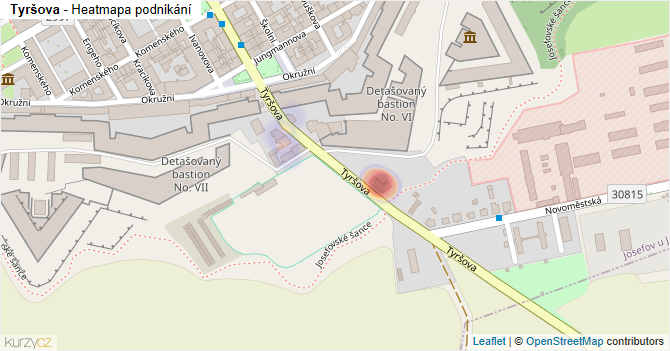 Tyršova - mapa podnikání