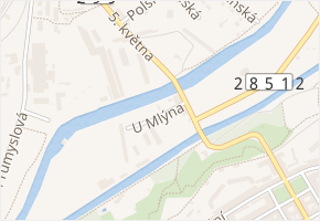 U Mlýna v obci Jaroměř - mapa ulice
