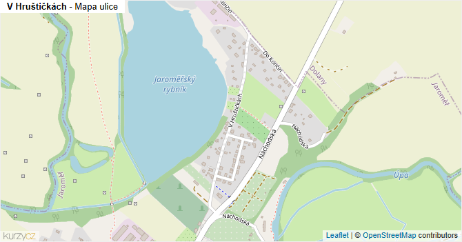 V Hruštičkách - mapa ulice