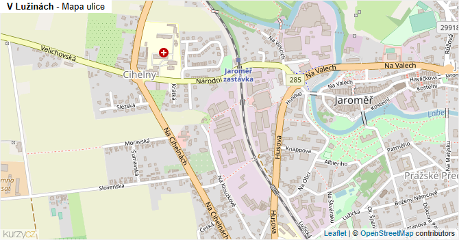 V Lužinách - mapa ulice