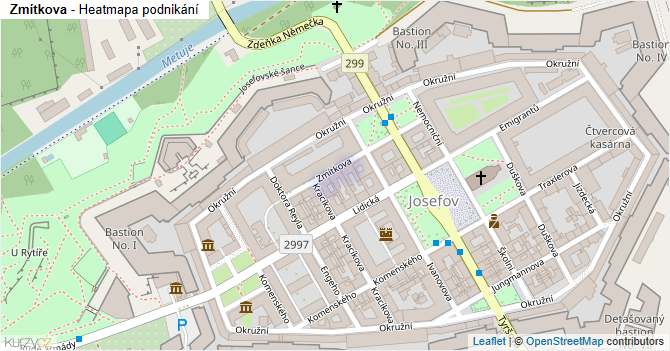 Zmítkova - mapa podnikání