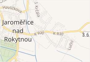 K Ráji v obci Jaroměřice nad Rokytnou - mapa ulice