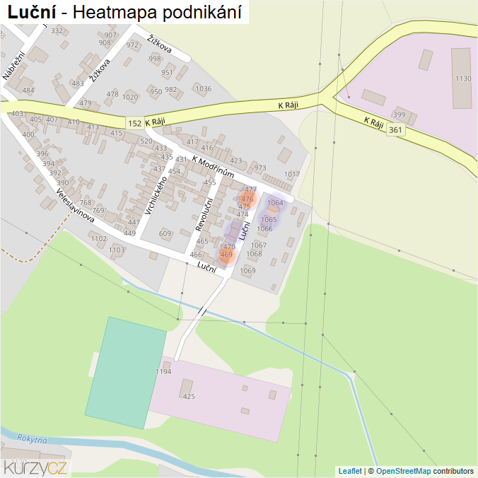 Mapa Luční - Firmy v ulici.