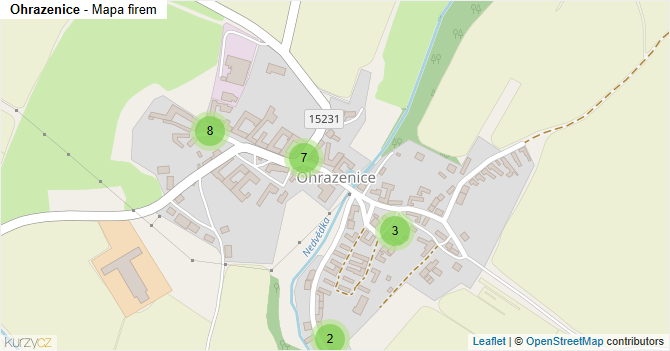 Ohrazenice - mapa firem