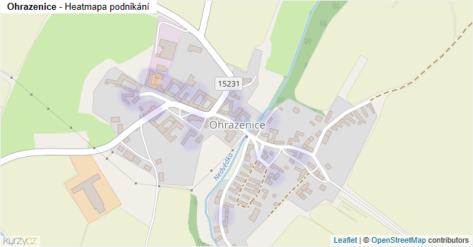 Ohrazenice - mapa podnikání