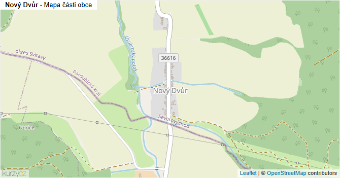 Nový Dvůr - mapa části obce
