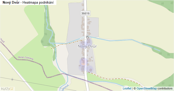 Nový Dvůr - mapa podnikání
