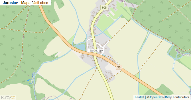 Jaroslav - mapa části obce