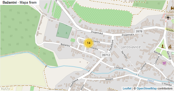 Bažantní - mapa firem
