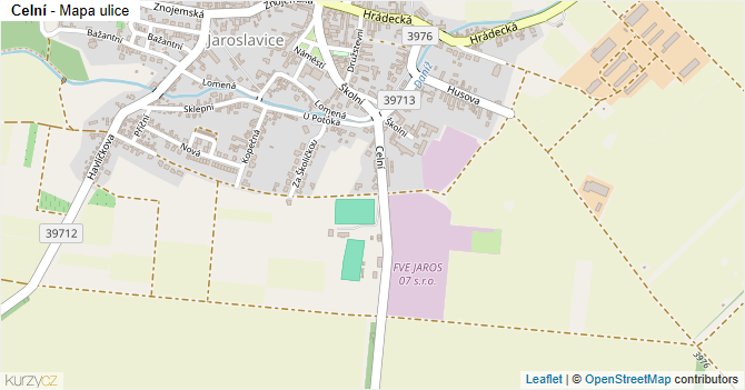 Celní - mapa ulice