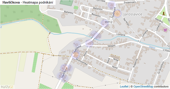 Havlíčkova - mapa podnikání