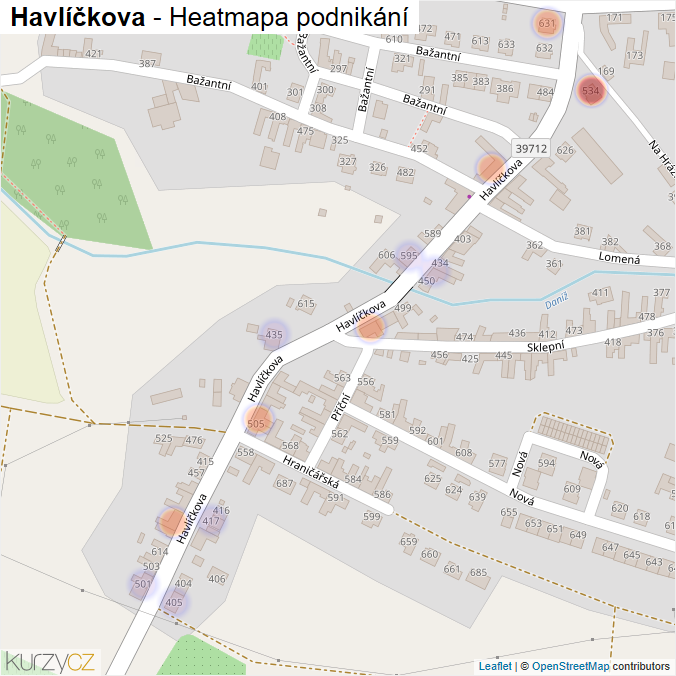 Mapa Havlíčkova - Firmy v ulici.