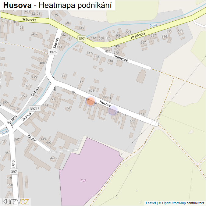 Mapa Husova - Firmy v ulici.