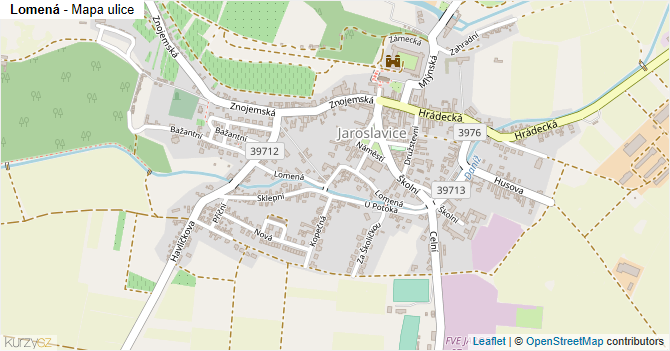 Lomená - mapa ulice
