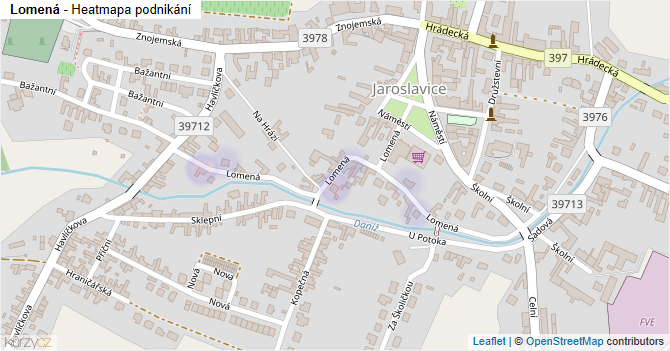 Lomená - mapa podnikání