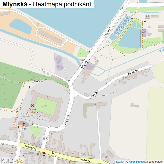 Mapa Mlýnská - Firmy v ulici.