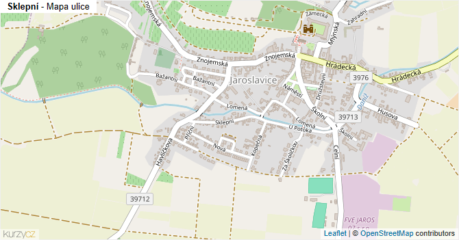 Sklepní - mapa ulice