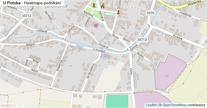 U Potoka - mapa podnikání