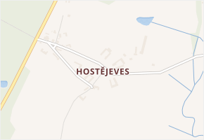 Hostějeves v obci Jarošov nad Nežárkou - mapa části obce