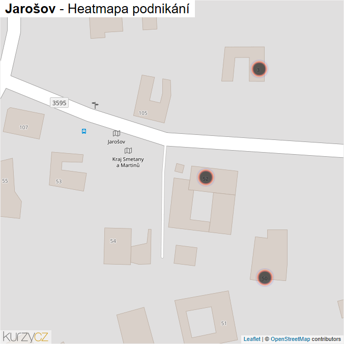 Mapa Jarošov - Firmy v obci.