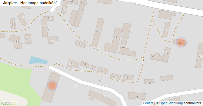 Jarpice - mapa podnikání
