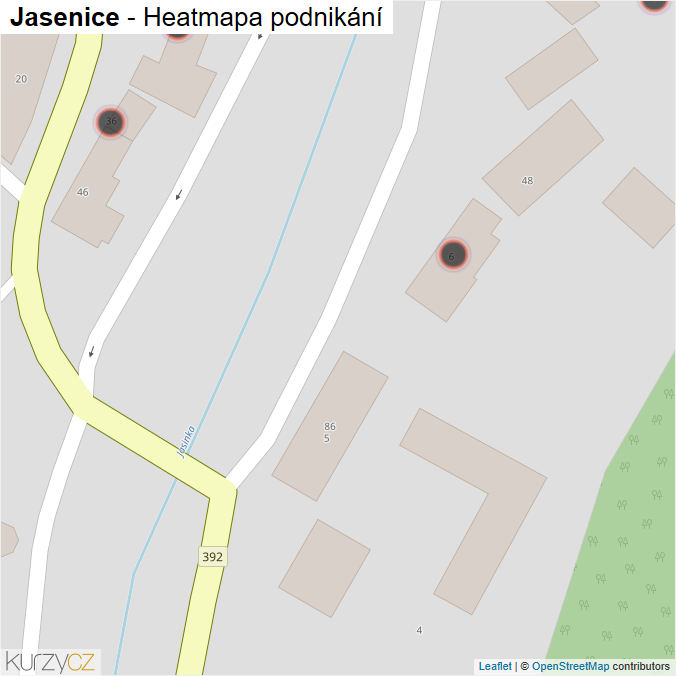 Mapa Jasenice - Firmy v obci.