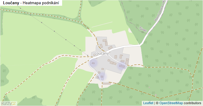 Loučany - mapa podnikání
