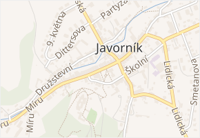 nám. Svobody v obci Javorník - mapa ulice