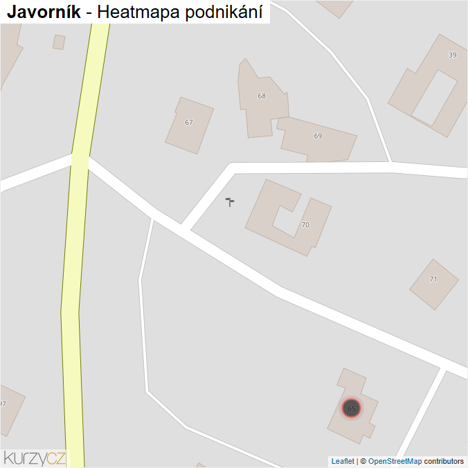 Mapa Javorník - Firmy v obci.