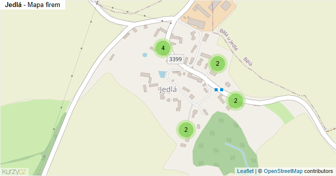 Jedlá - mapa firem