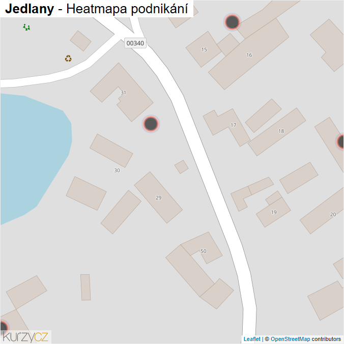 Mapa Jedlany - Firmy v obci.