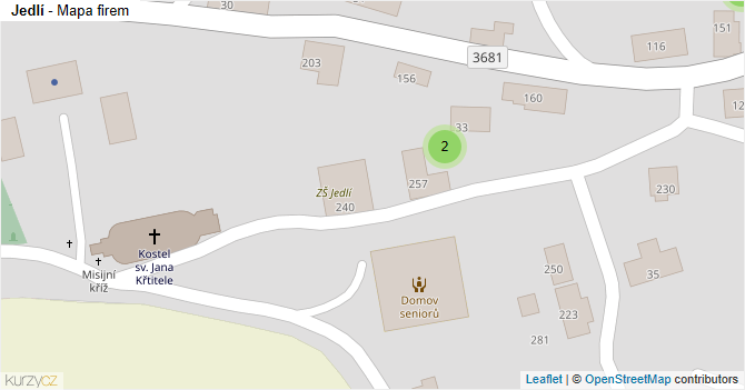Jedlí - mapa firem