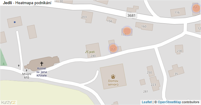 Jedlí - mapa podnikání