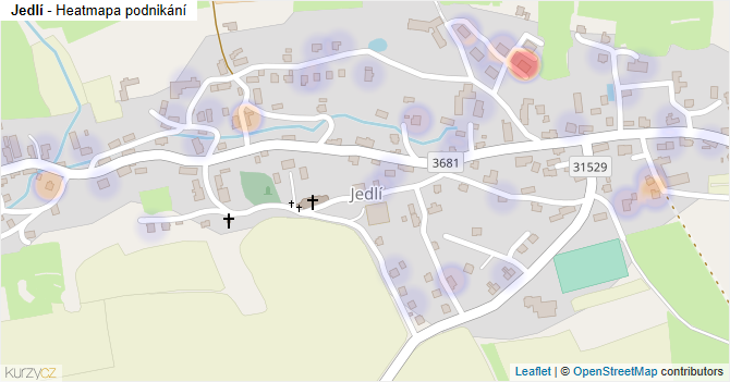 Jedlí - mapa podnikání