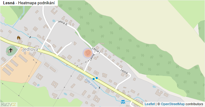 Lesná - mapa podnikání