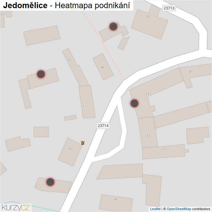 Mapa Jedomělice - Firmy v obci.