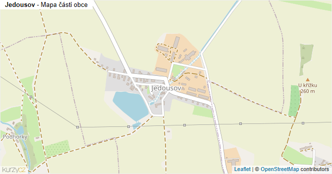 Jedousov - mapa části obce