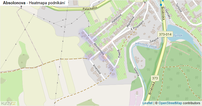 Absolonova - mapa podnikání