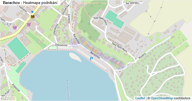 Barachov - mapa podnikání