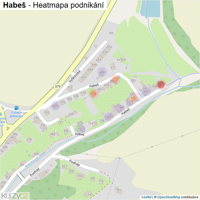 Mapa Habeš - Firmy v ulici.