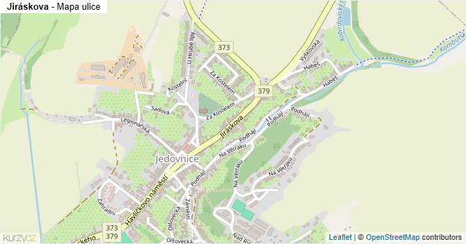 Jiráskova - mapa ulice
