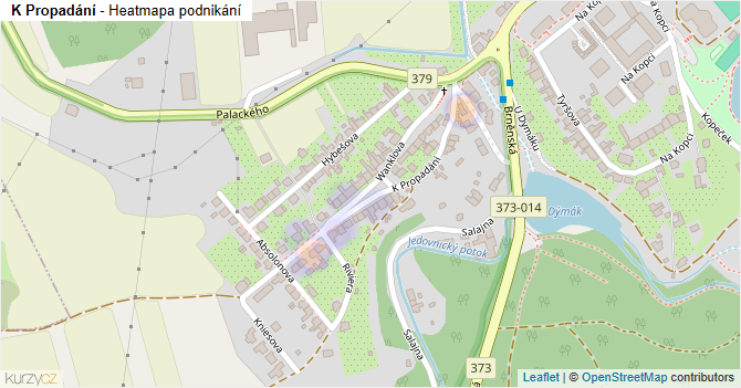 K Propadání - mapa podnikání