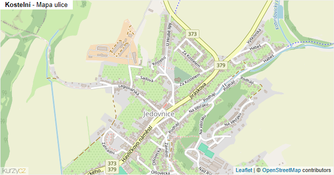 Kostelní - mapa ulice
