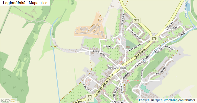 Legionářská - mapa ulice