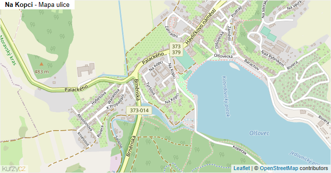 Na Kopci - mapa ulice