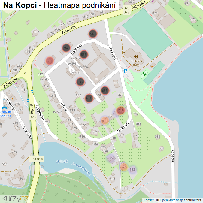 Mapa Na Kopci - Firmy v ulici.