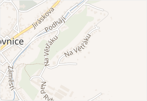 Na Větřáku v obci Jedovnice - mapa ulice